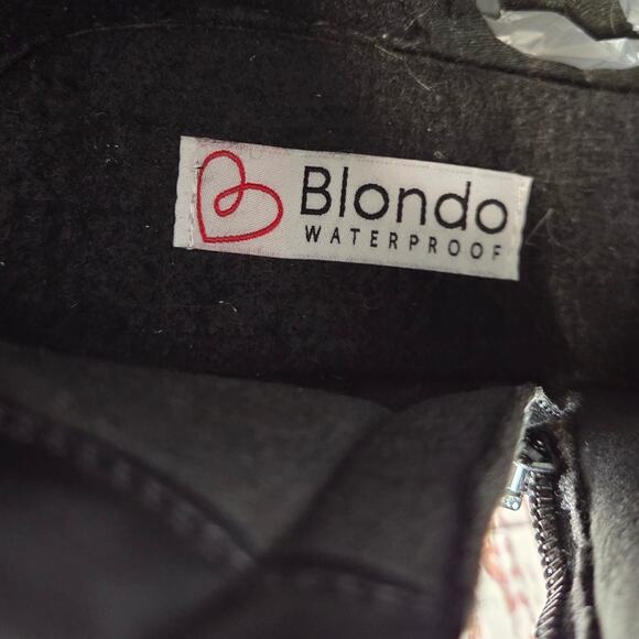 Blondo Womens Siena Black Suede Leather Boots 11 Waterproof Zip Block Heel Lux - Picture 12 of 16